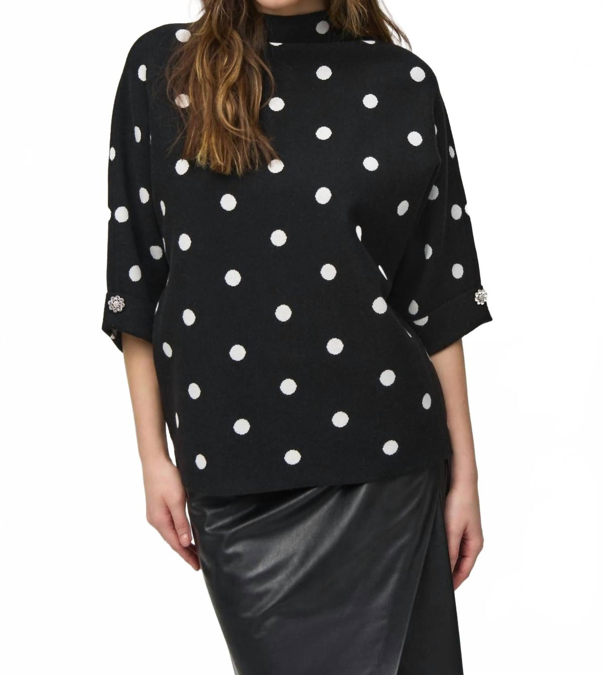 Top color negro y blanco