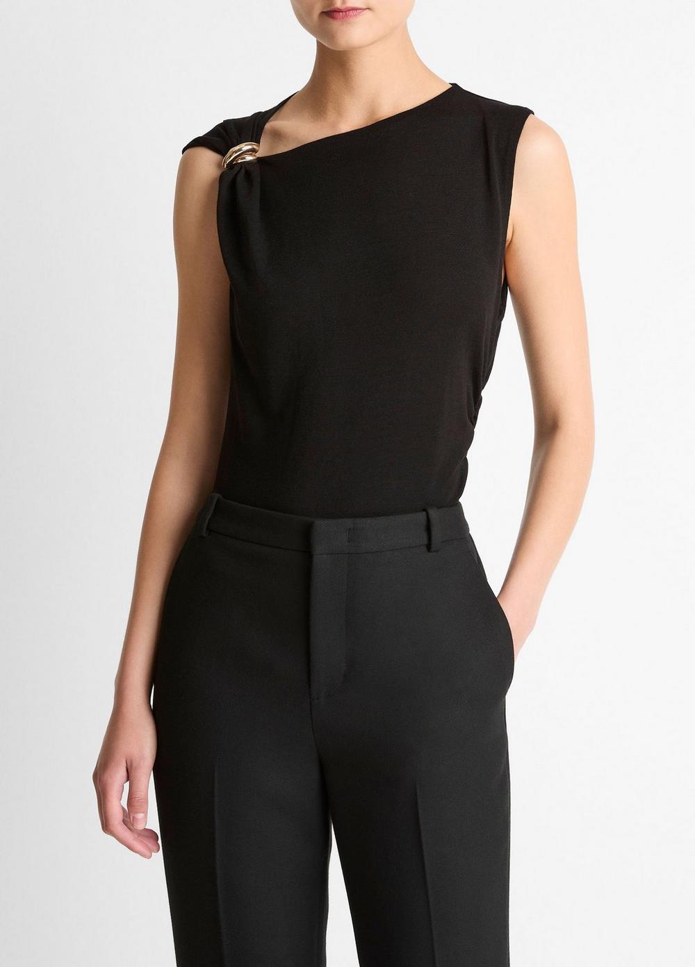 Top de mezcla de lana