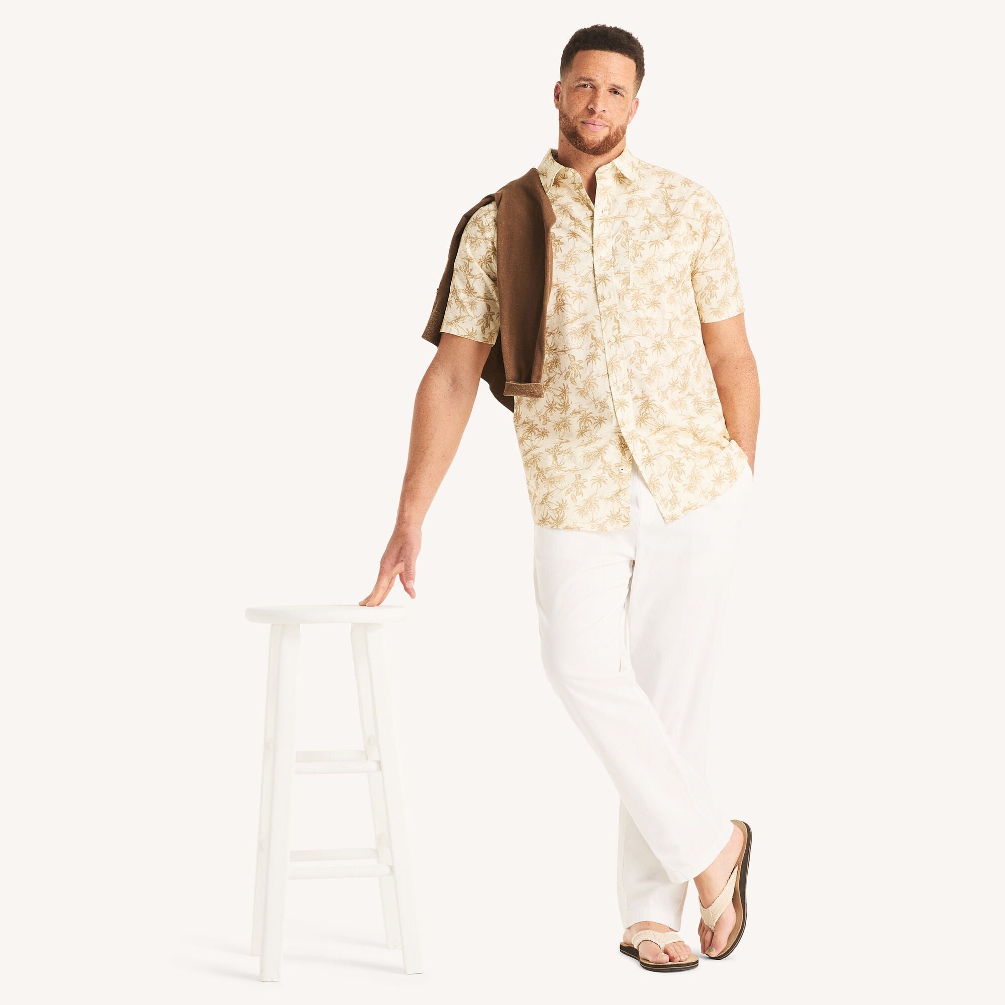 Camisa de hombre de manga corta con estampado