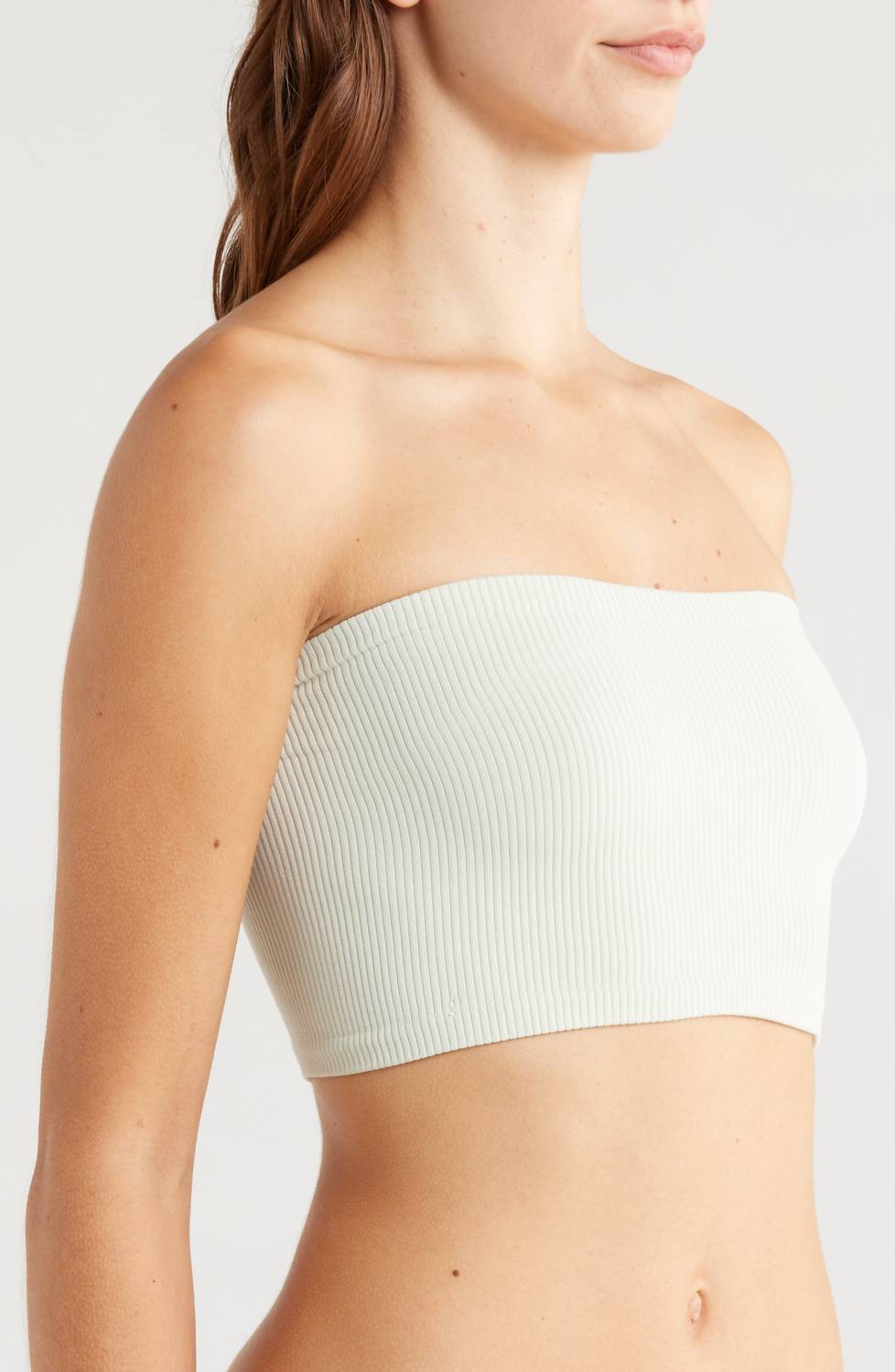 Top sin tirantes color blanco