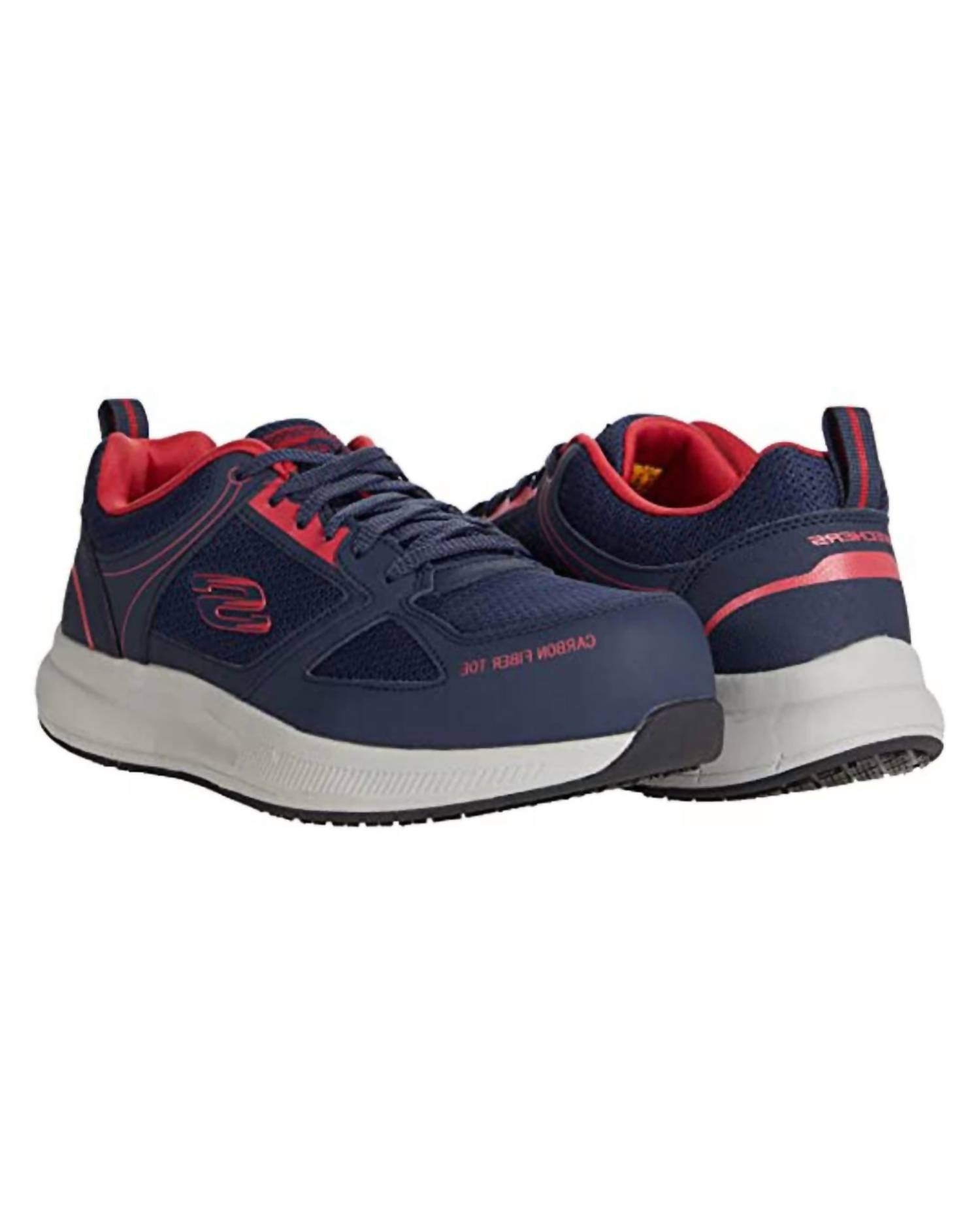 Tenis de hombre color azul marino y rojo