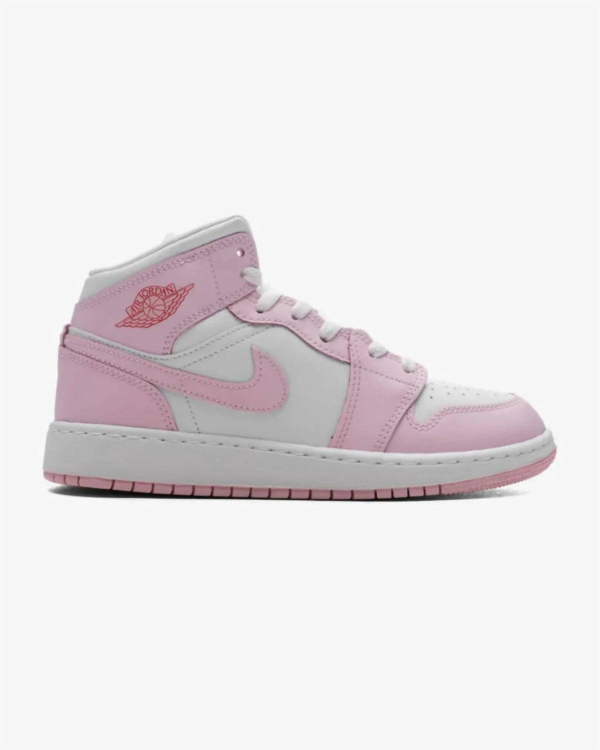 Tenis infantil color blanco y rosado y rojo