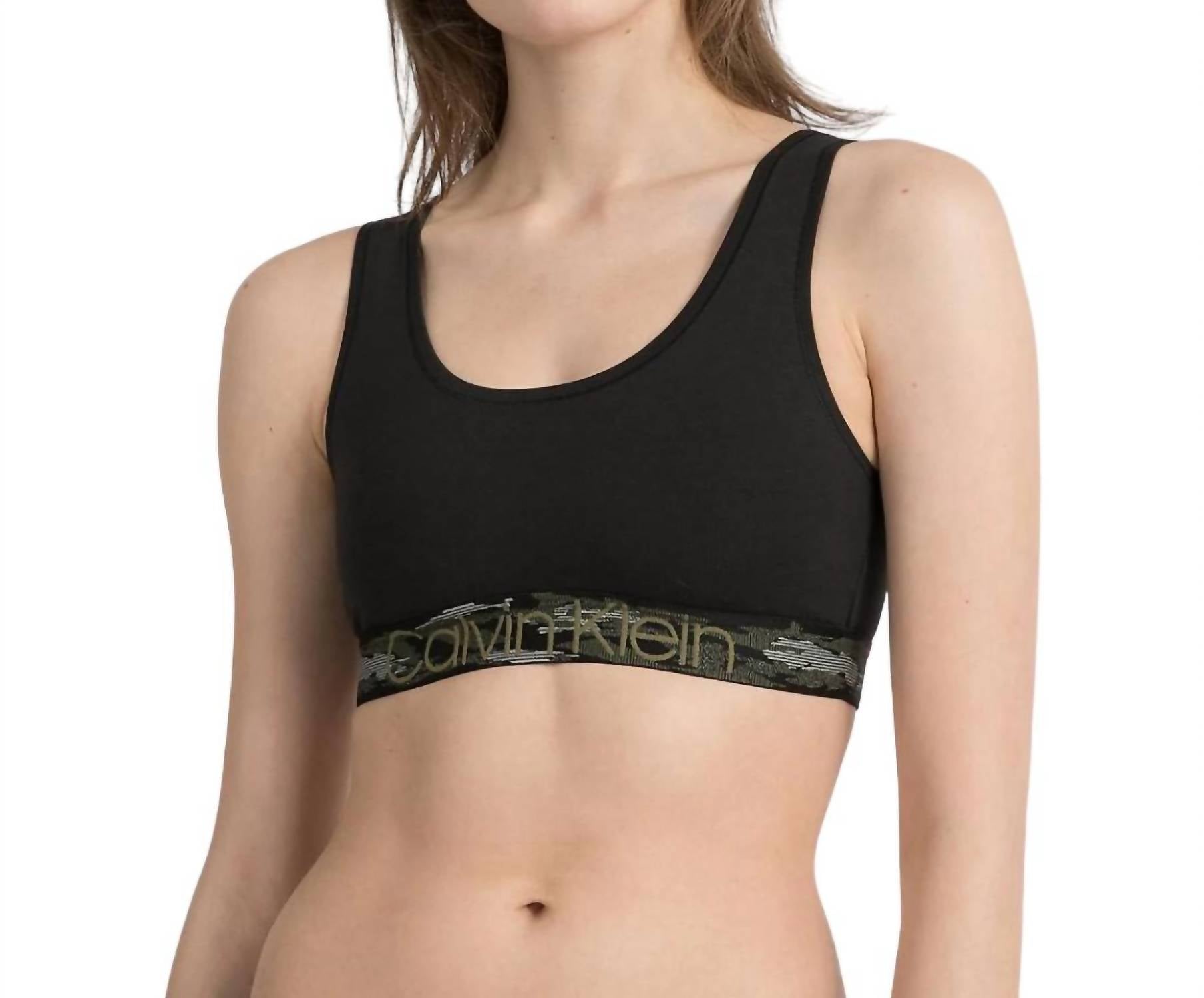 Bralette de algodón color negro