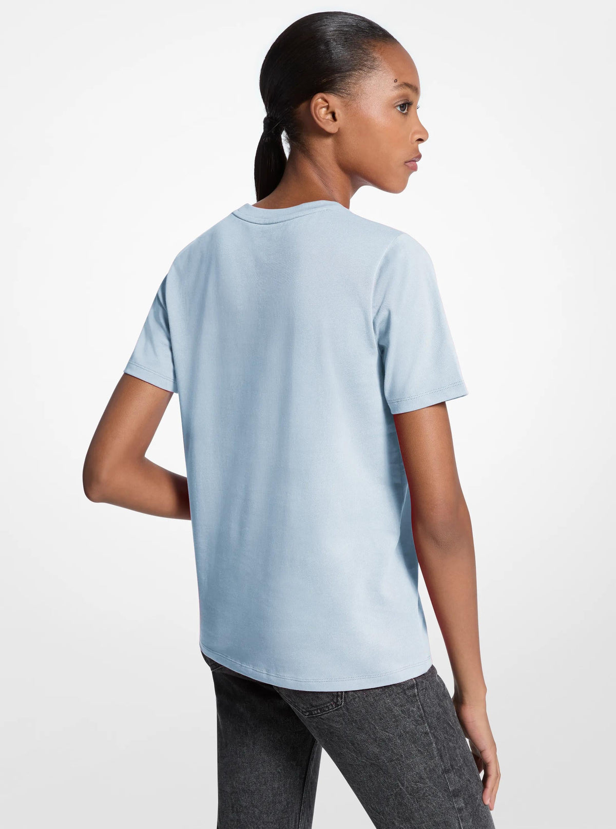 Camiseta de algodón con lentejuelas