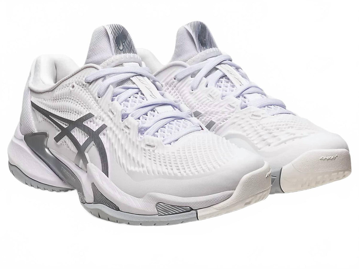 Tenis de mujer color blanco y plateado