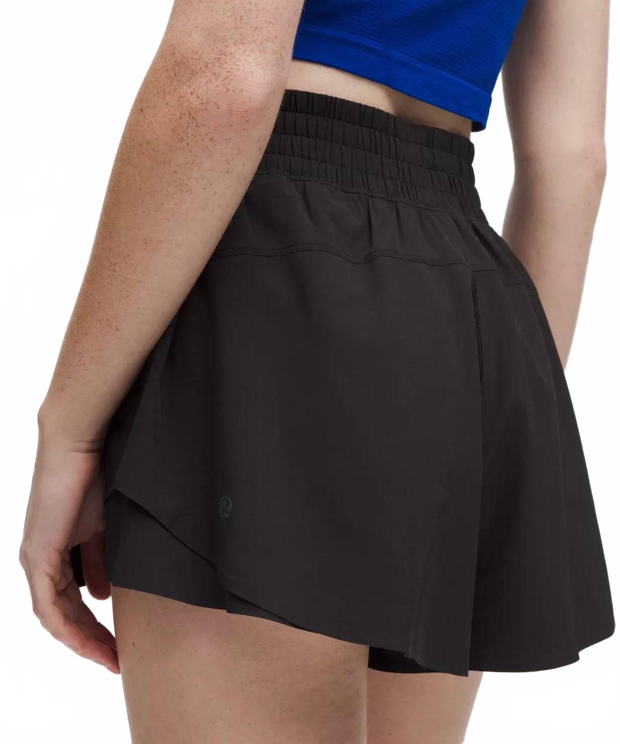 Short de tiro alto color negro