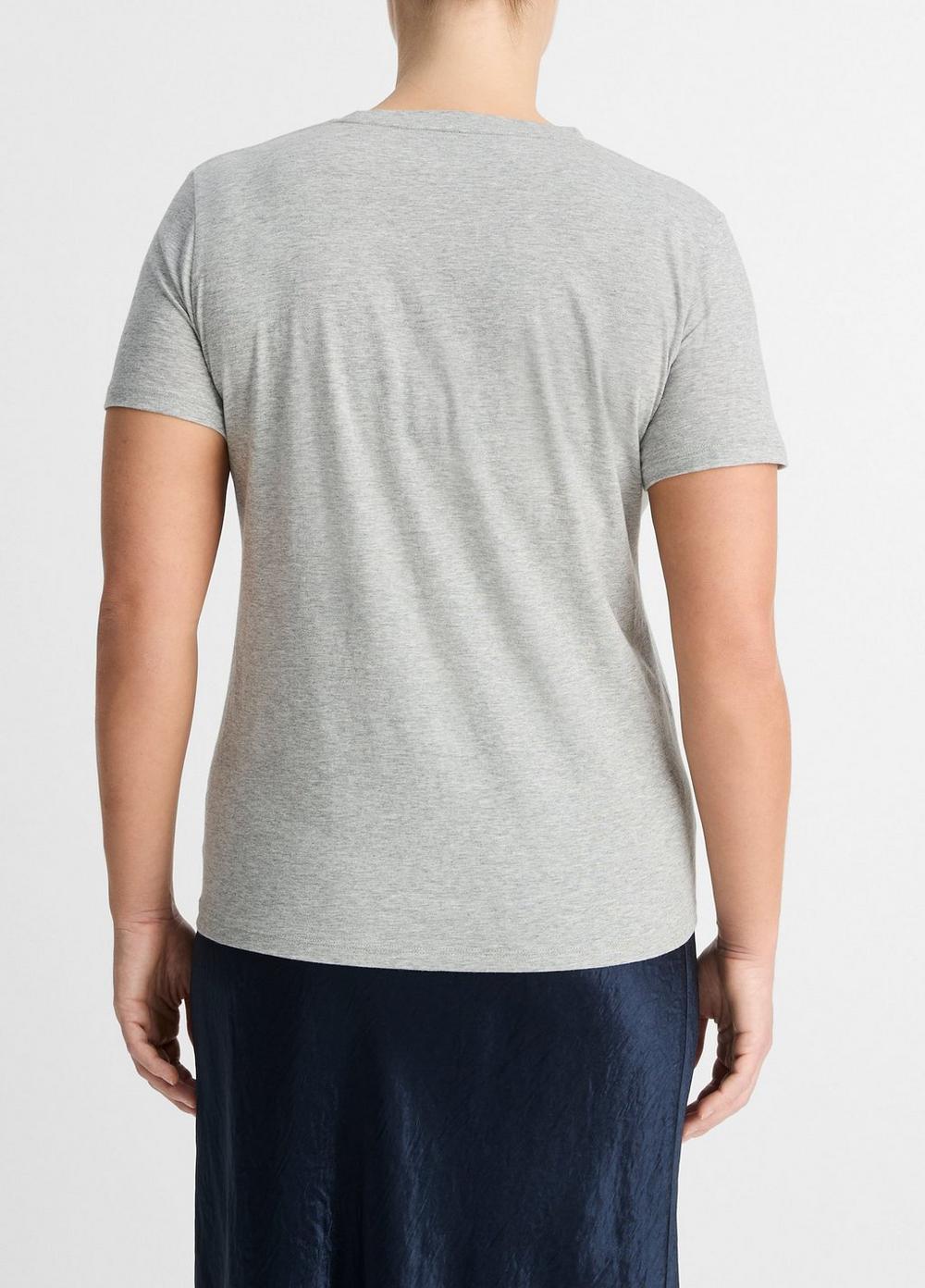 Camiseta de algodón con cuello redondo