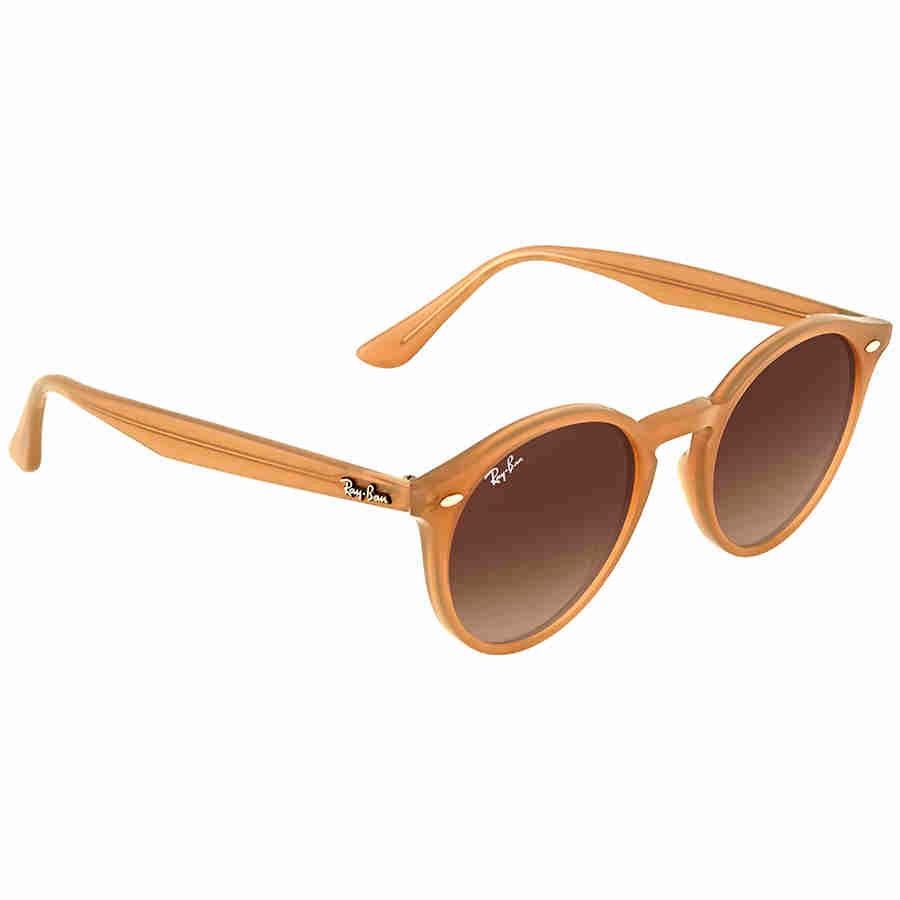 Gafas de sol unisex de montura redonda color café