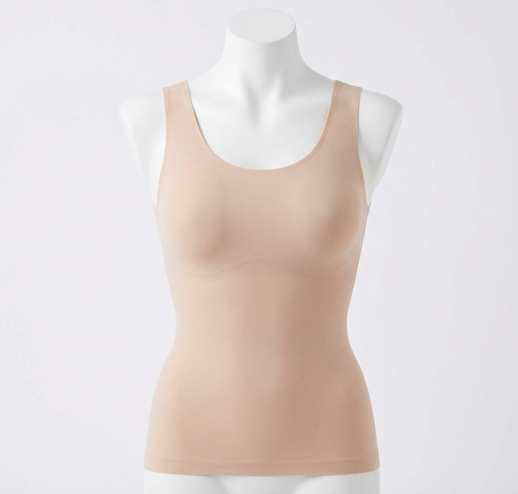 Camiseta sin mangas color beige
