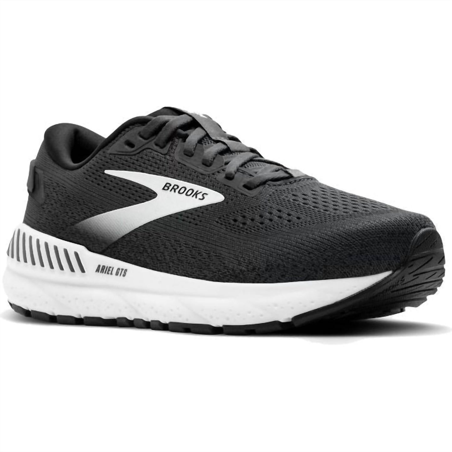 Tenis para correr de mujer color negro y blanco