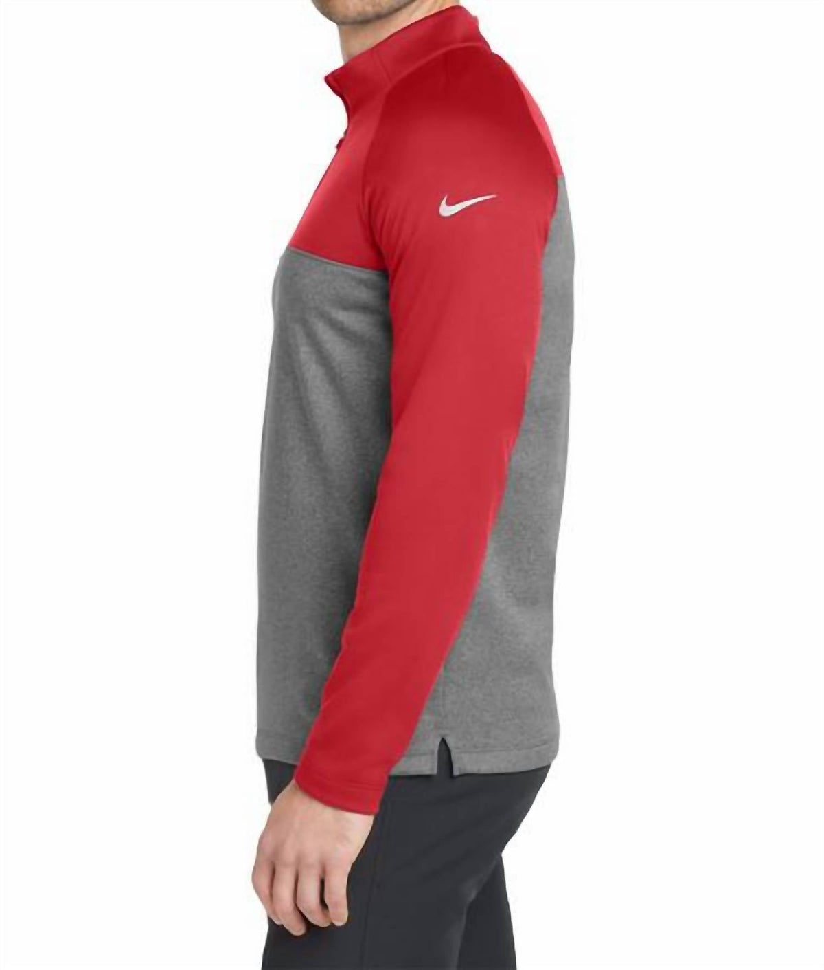 Top de hombre de manga larga color rojo