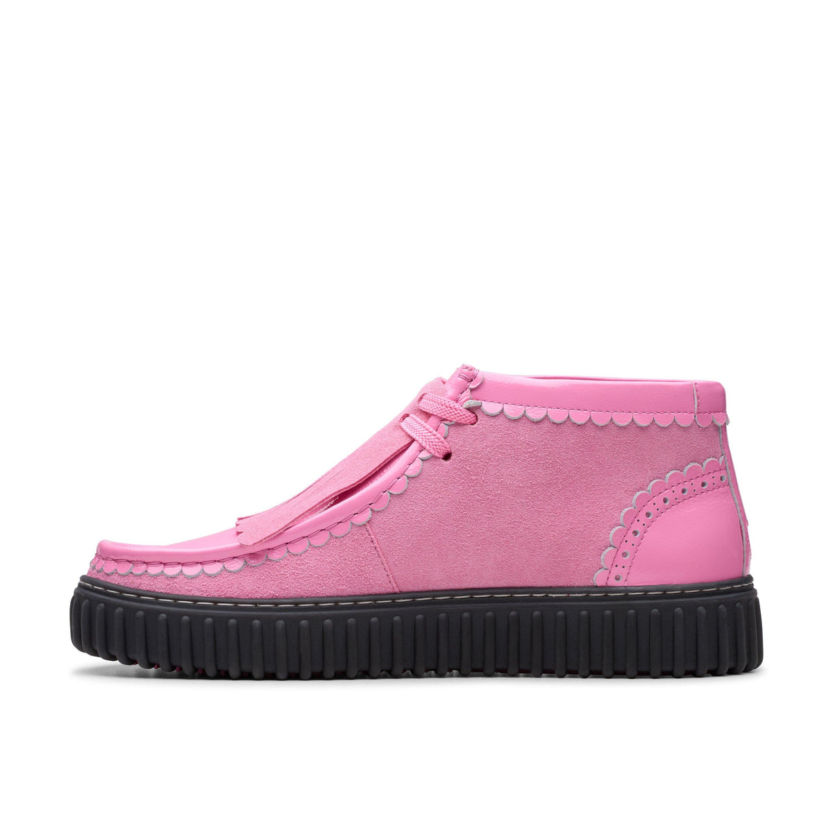 Calzado de cuero color rosado