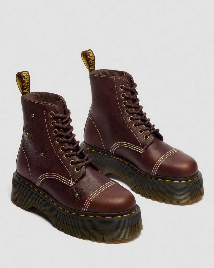 Botas de cuero con plataforma