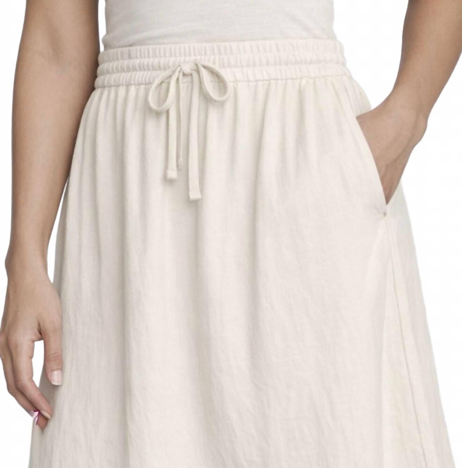 Falda de lino midi