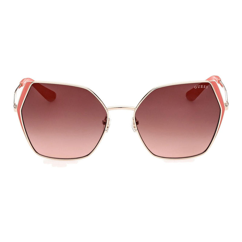 Gafas color café y dorado
