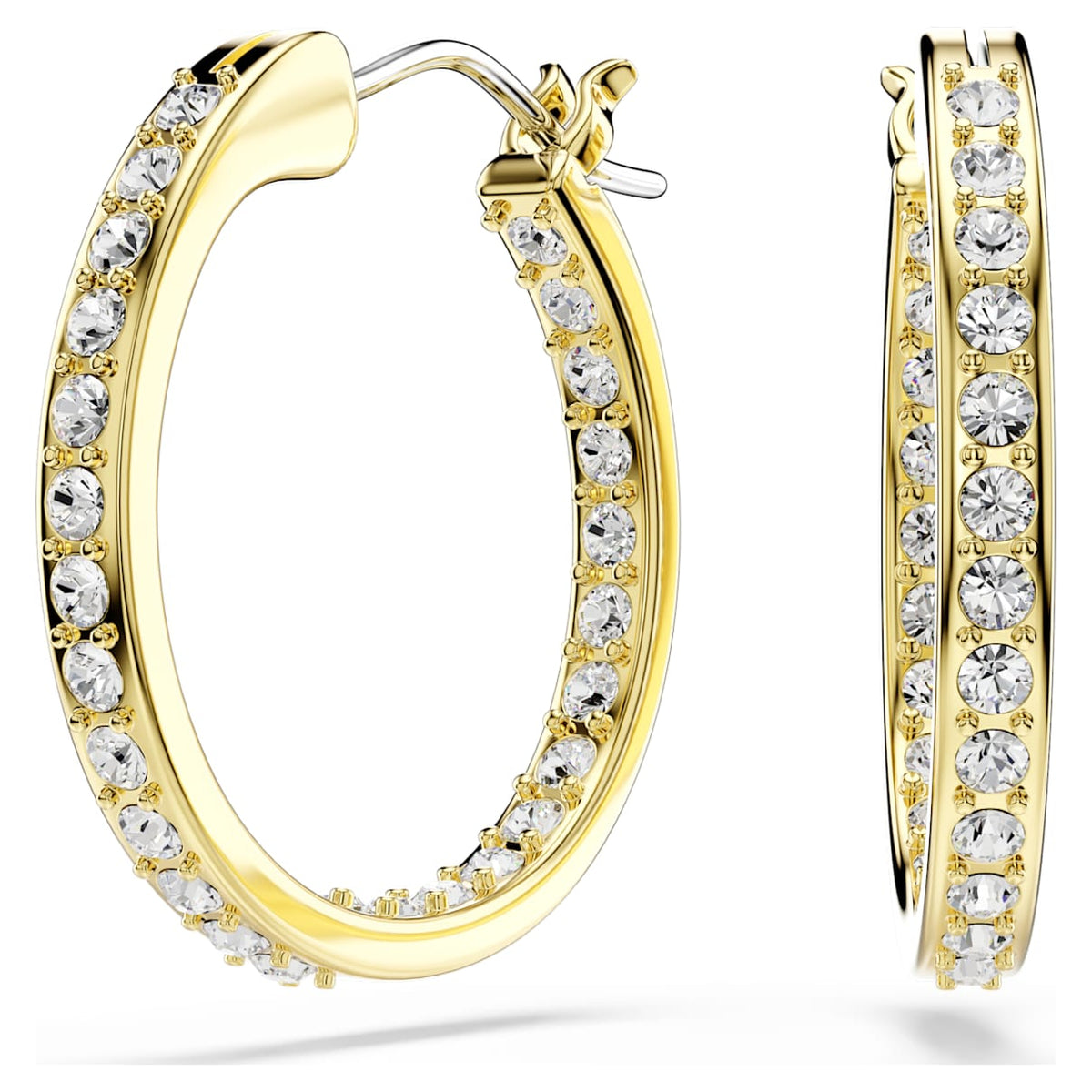 Aretes color blanco y dorado