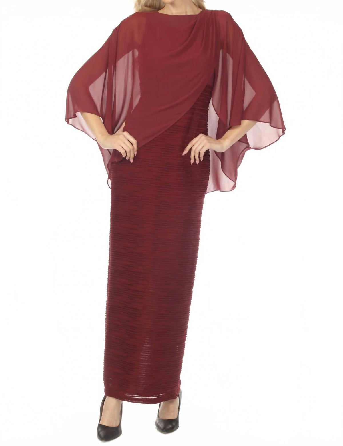 Vestido de gasa largo
