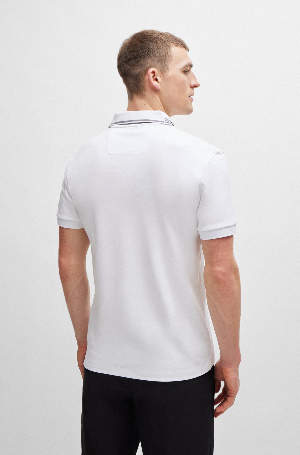 Polo de hombre de manga corta color blanco