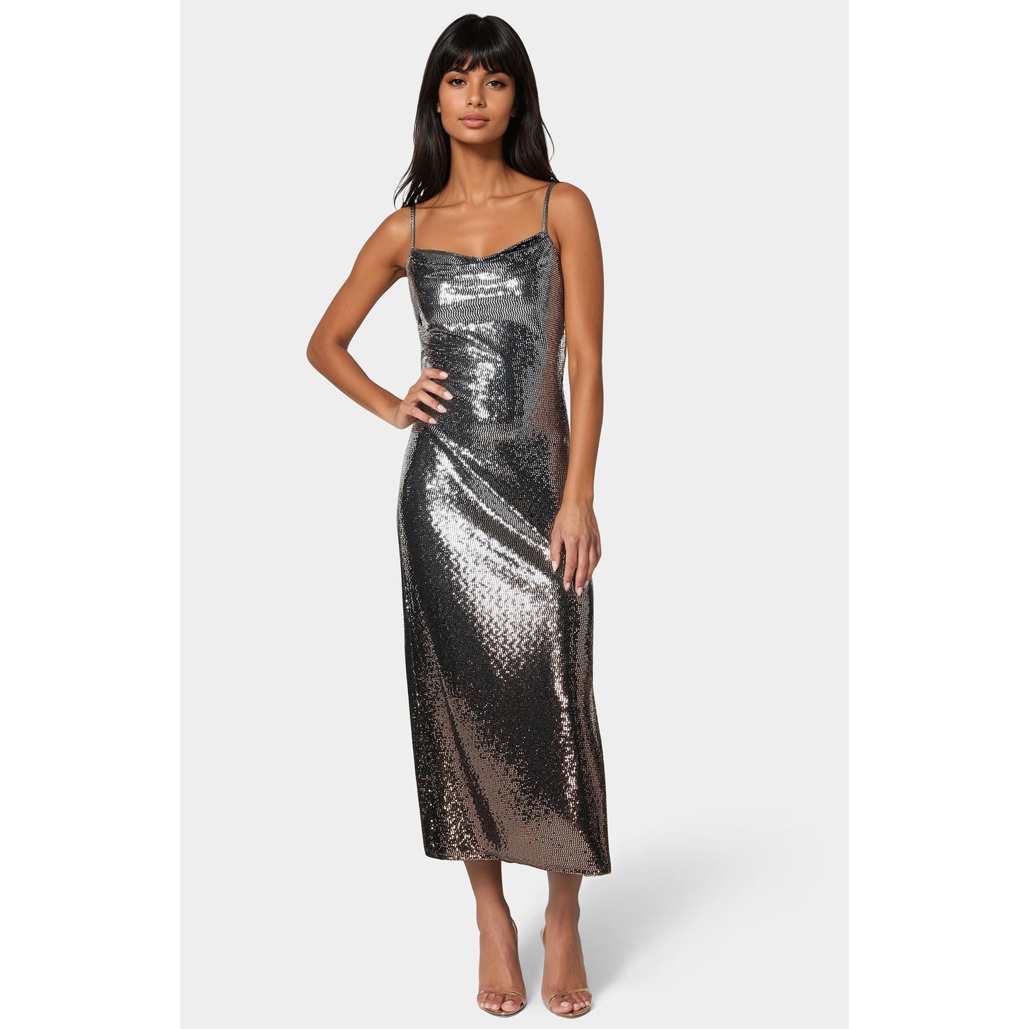 Vestido de mujer largo con lentejuelas