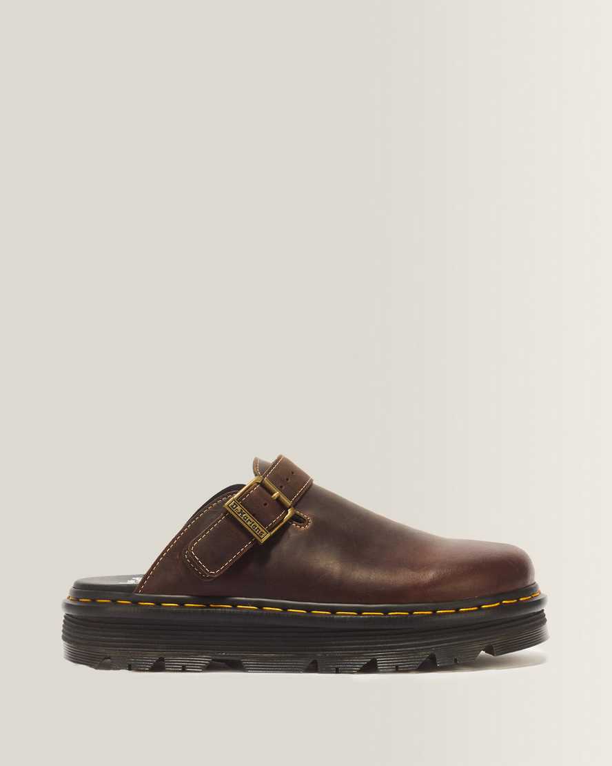 Zapatos destalonados de cuero