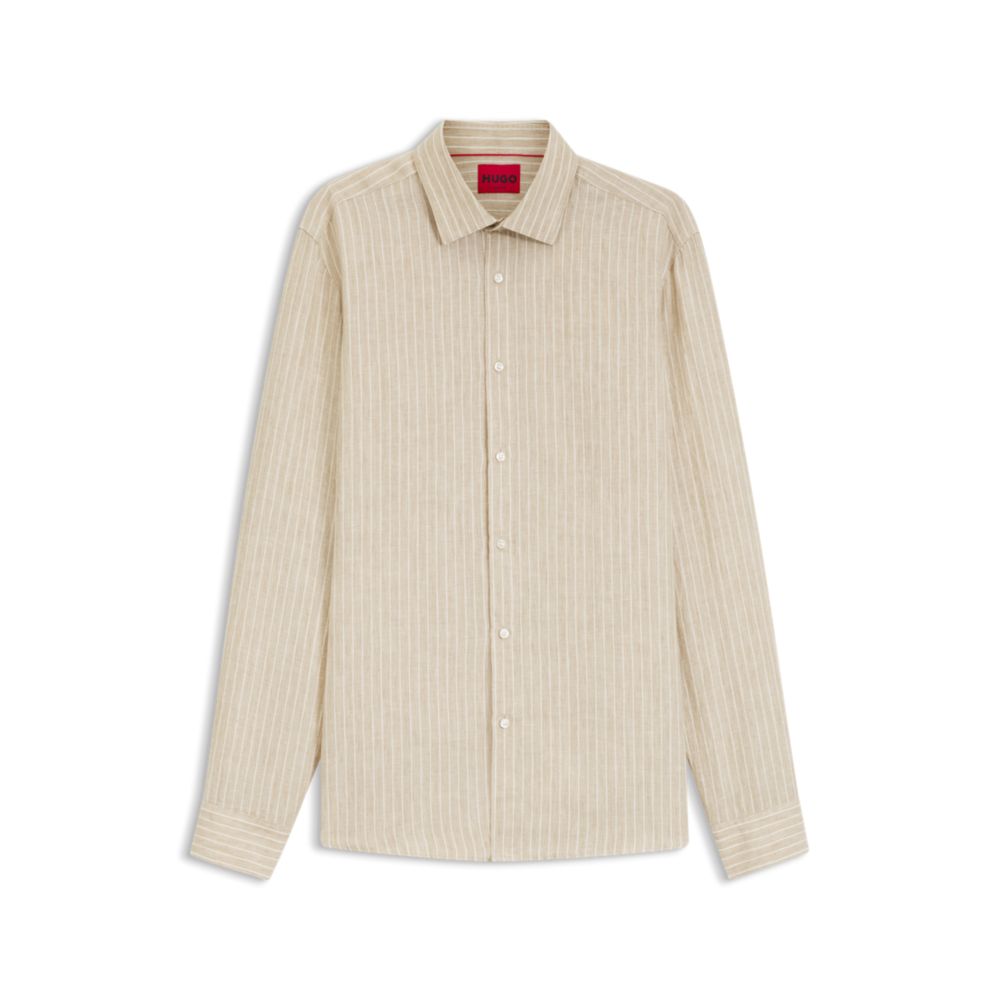 Camisa de lino a rayas
