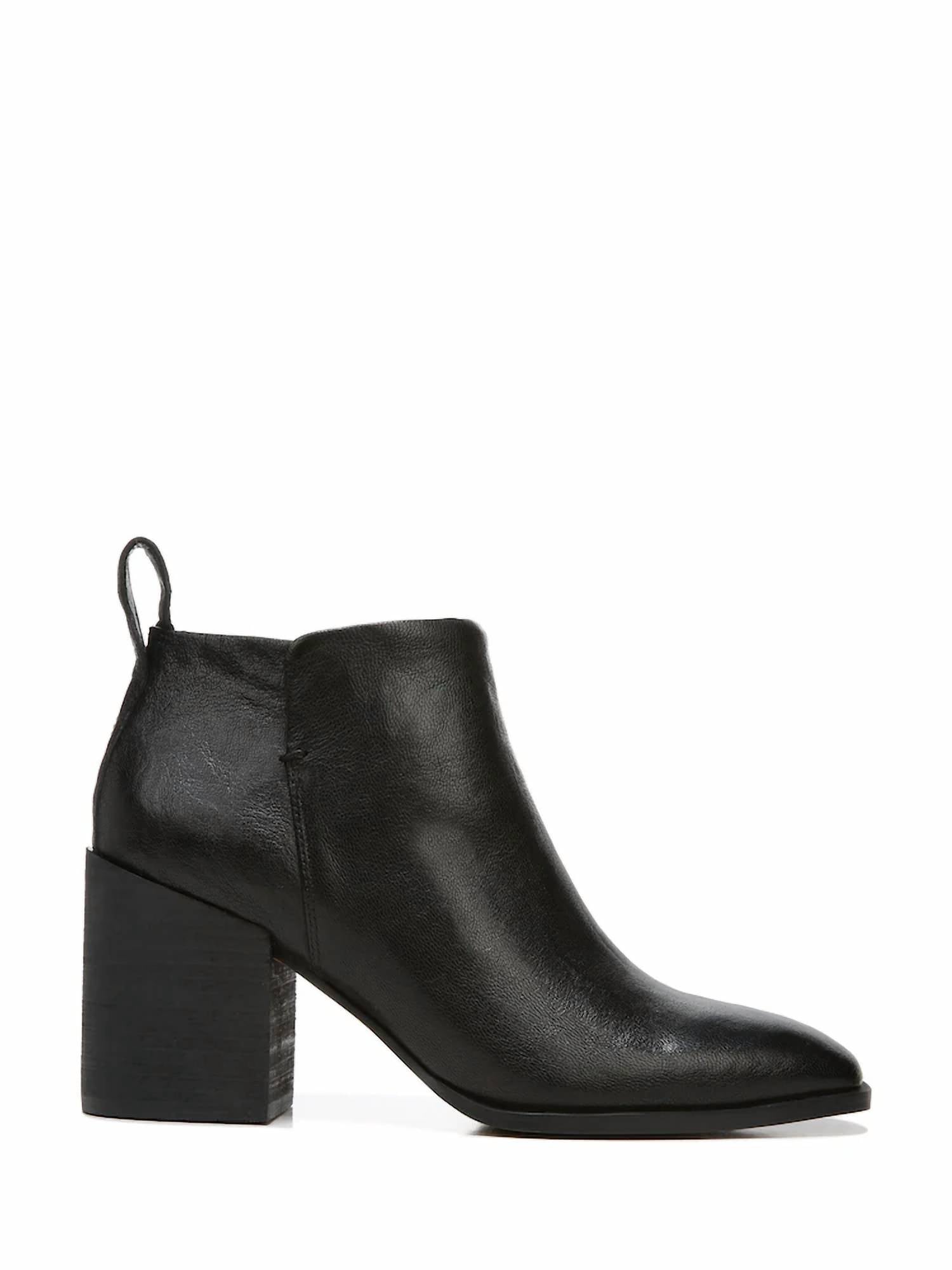 Botines de mujer de cuero color negro