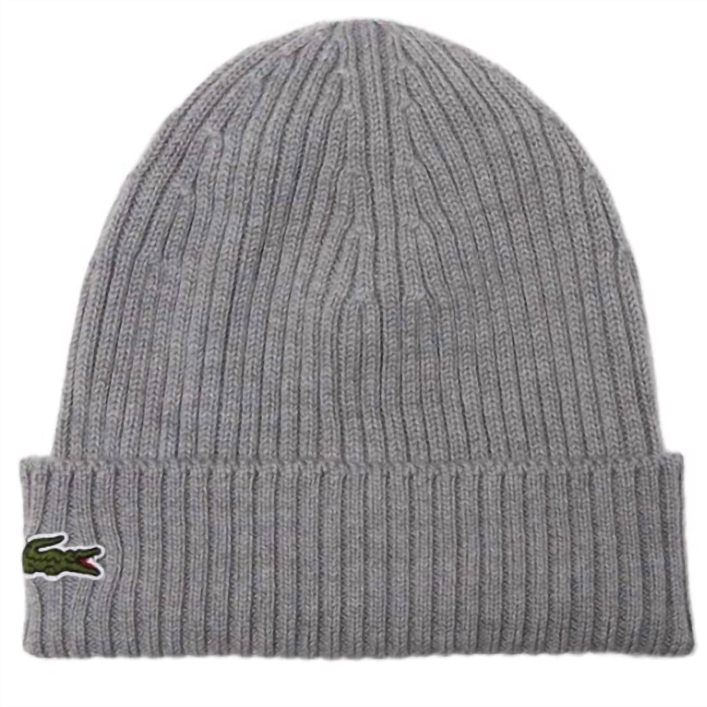 Gorro tejido unisex de lana color gris