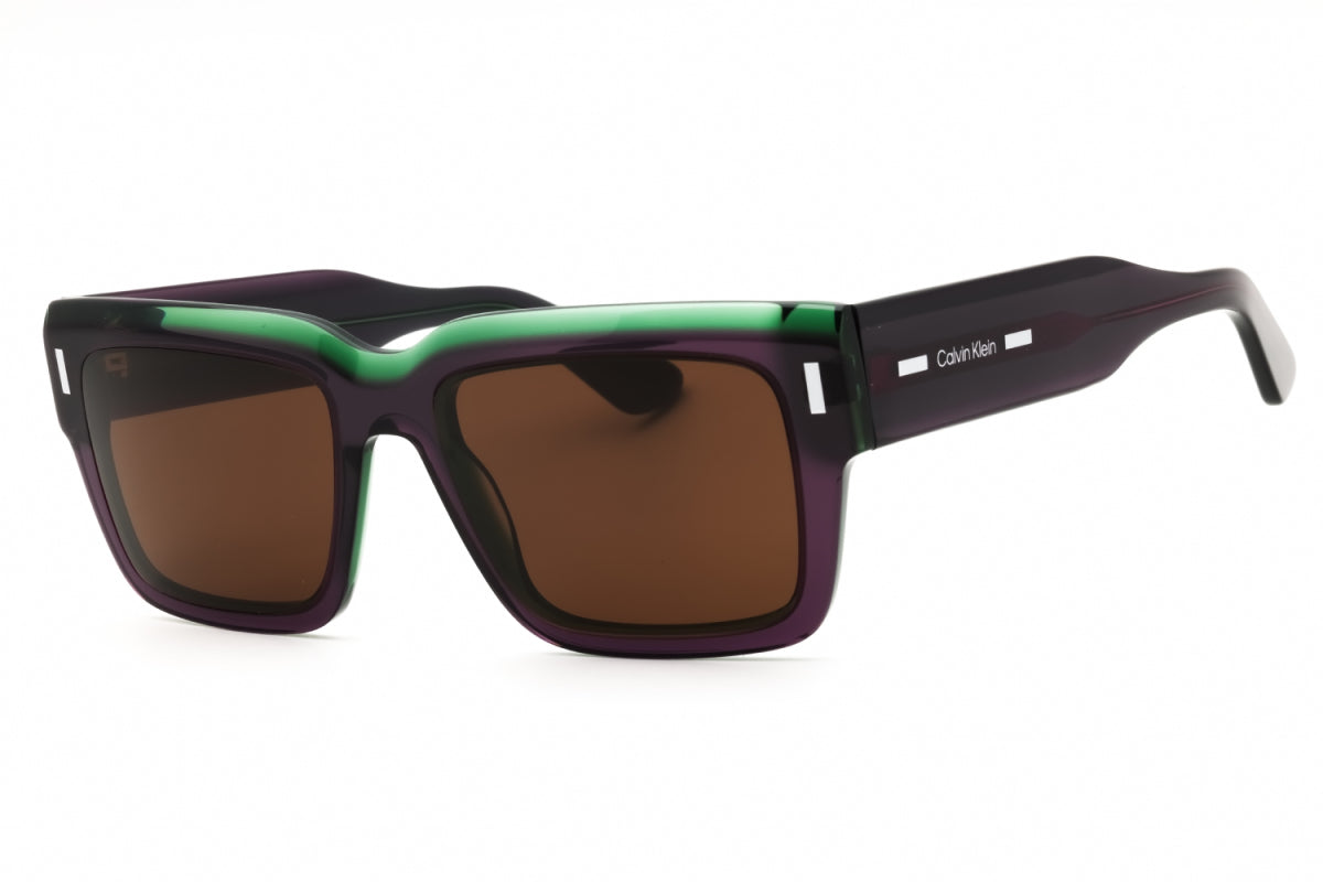 Gafas color café y violeta
