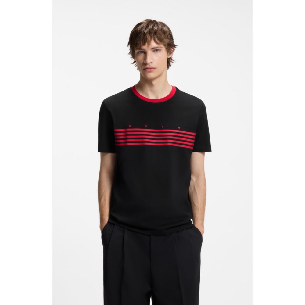 Camiseta de algodón a rayas