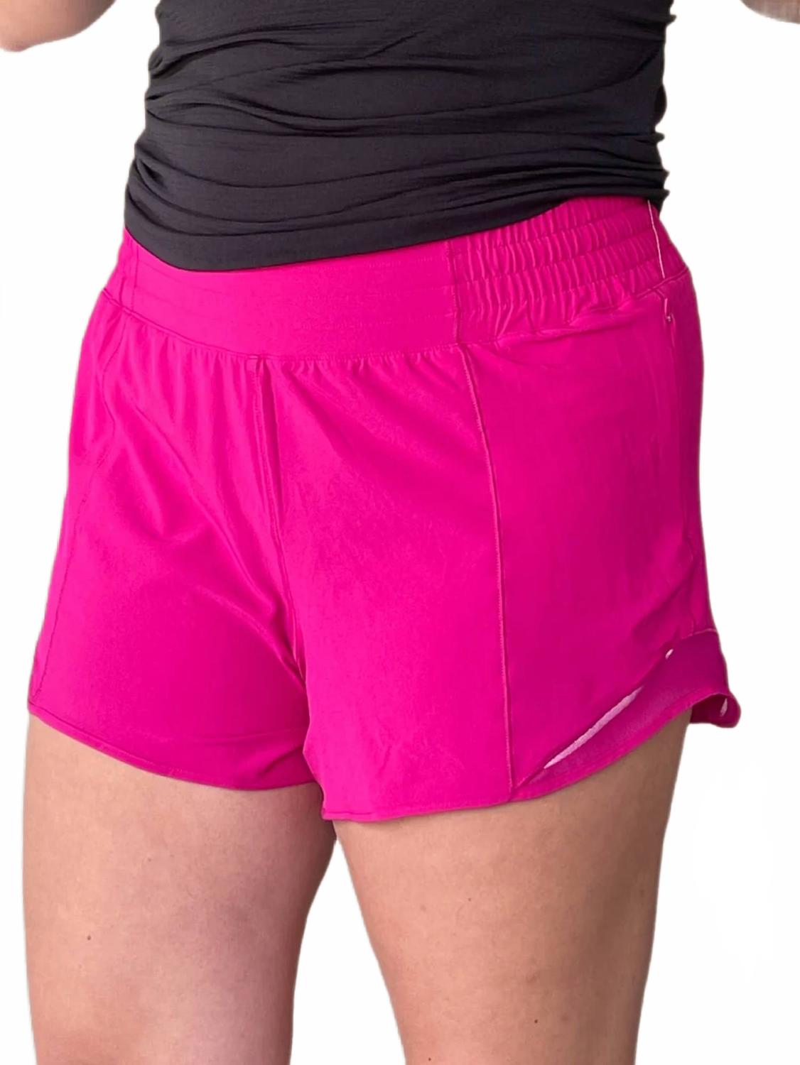 Short de tiro alto color rosado