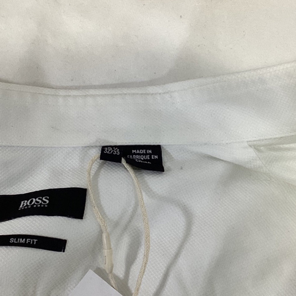 Camisa de algodón de corte ajustado color blanco