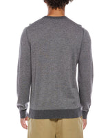 Vince Sudadera Cuello Redondo Birdseye Mezcla de Lana