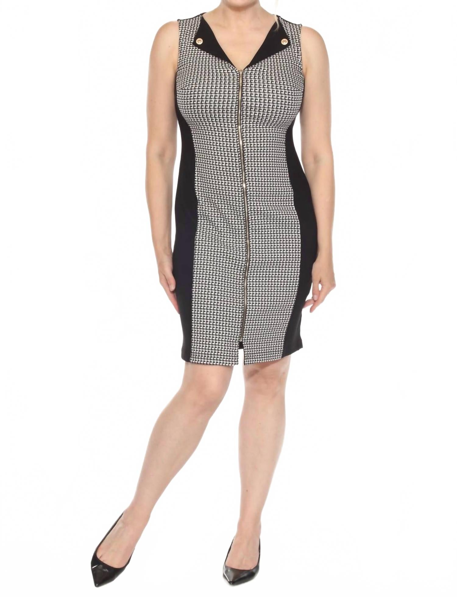 Vestido corto color negro y blanco