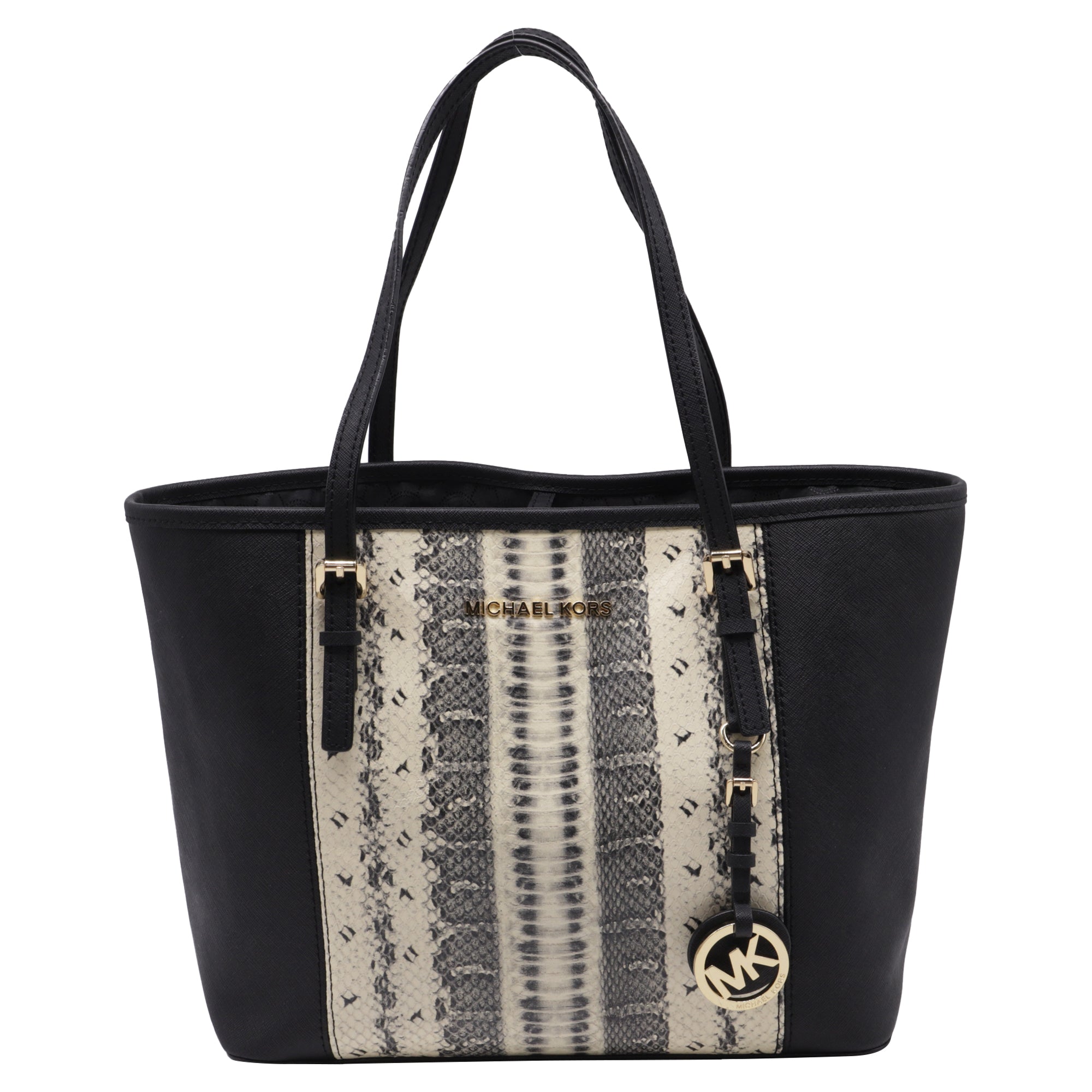 Bolso tote de cuero color negro