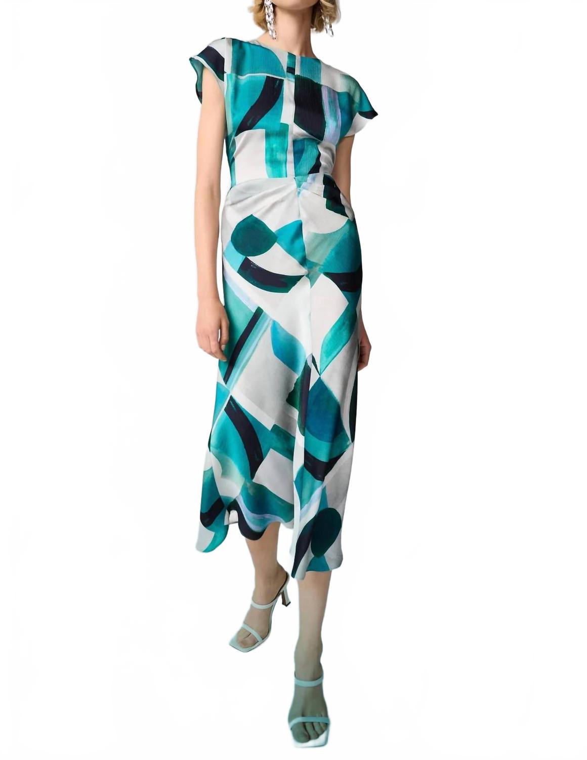 Vestido de satén color verde