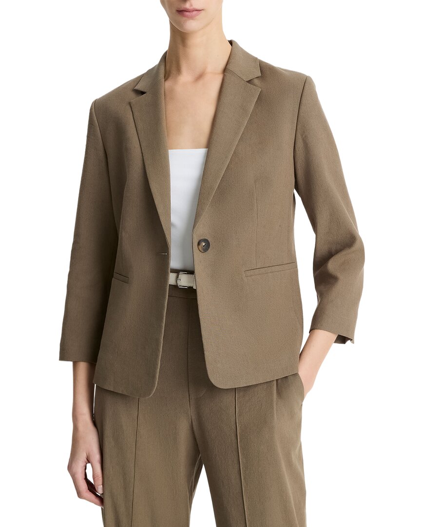 Blazer de mezcla de lino