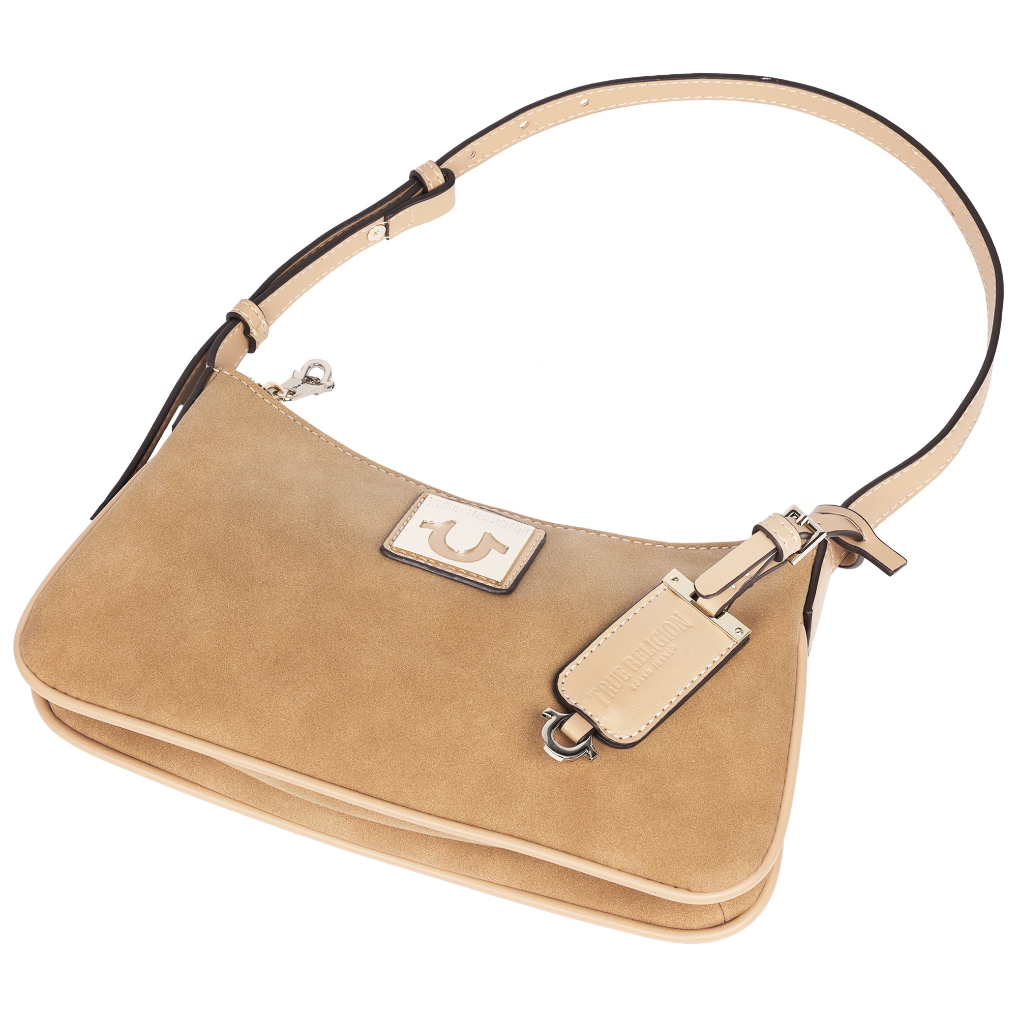 Bolso de hombro de gamuza