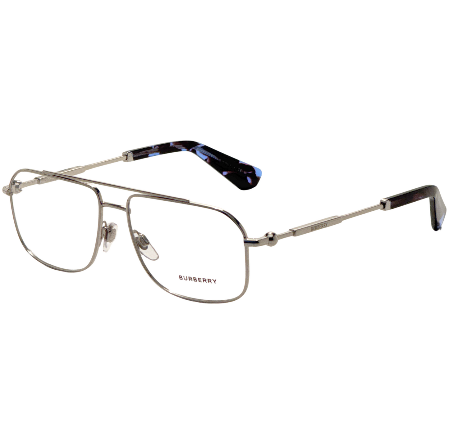 Montura para gafas de hombre 56 mm color plateado