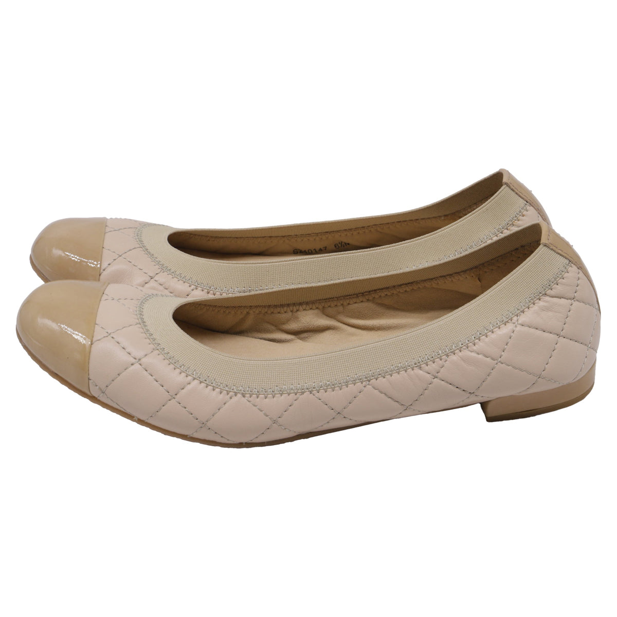 Baletas de cuero color beige
