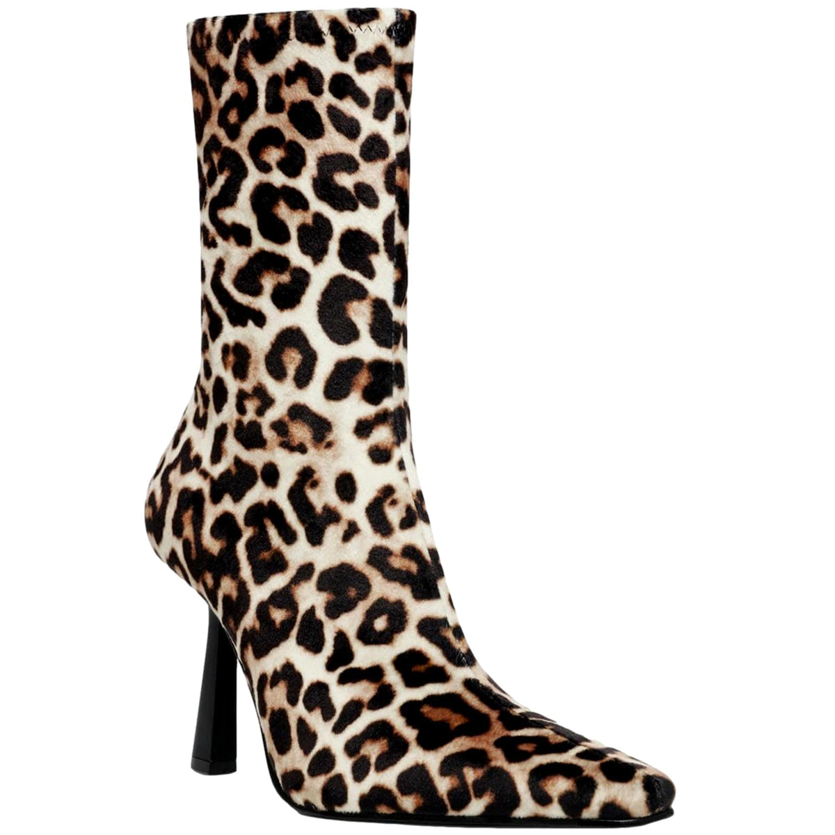 Botines de mujer de terciopelo con estampado animal