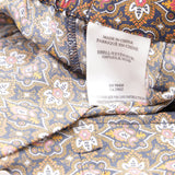 Theory Pantalones Estampados Pierna Recta en Seda Multicolor