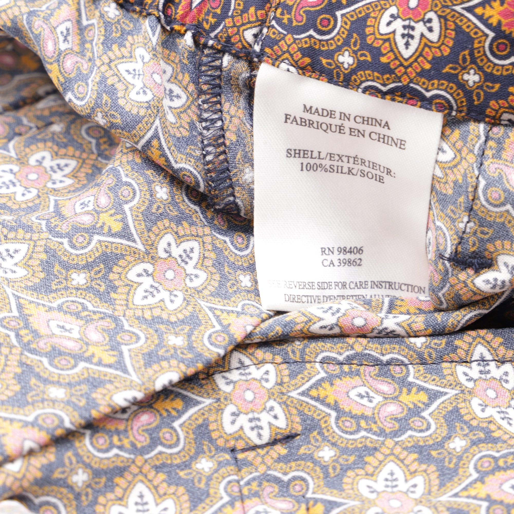 Theory Pantalones Estampados Pierna Recta en Seda Multicolor