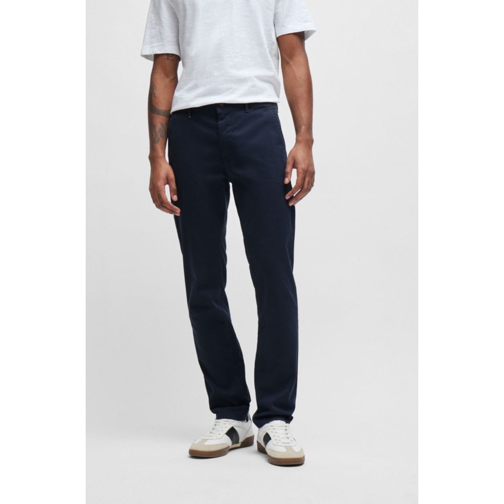Pantalón de algodón de corte ajustado