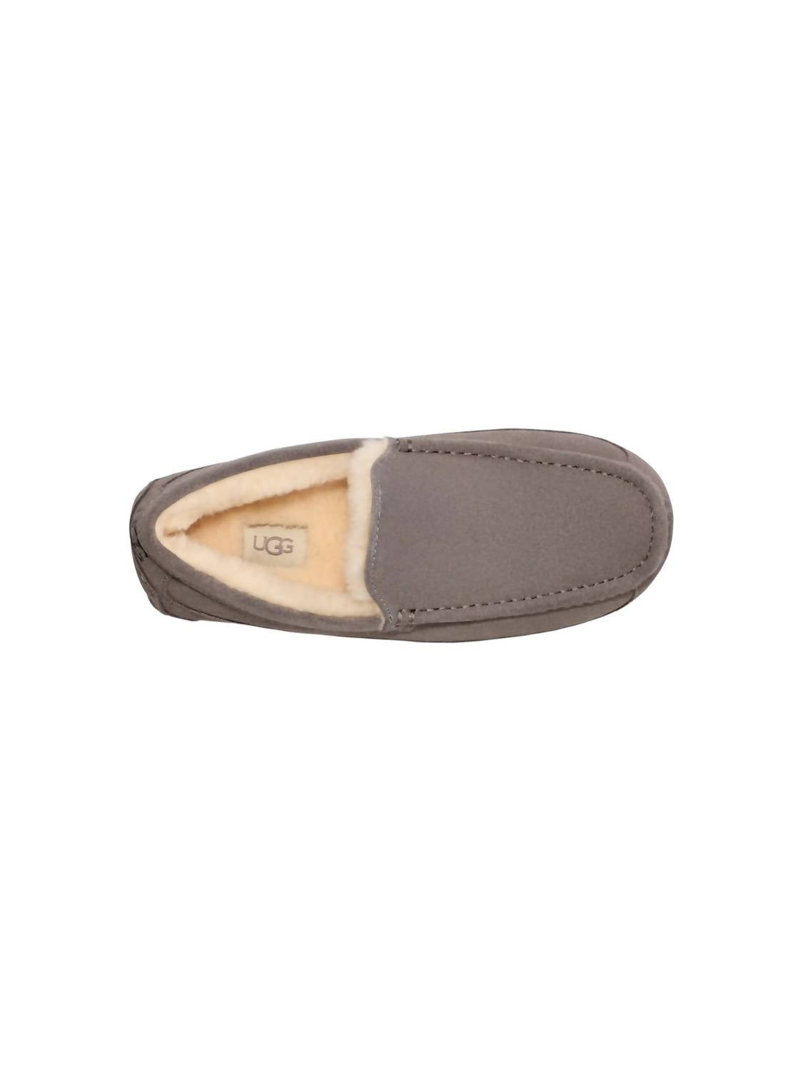 Pantuflas de hombre de gamuza color gris