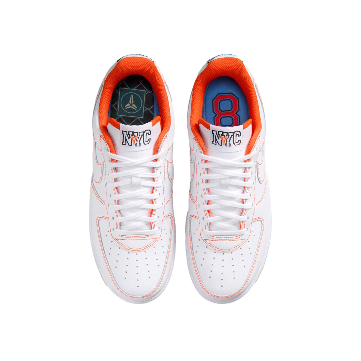 Calzado de hombre color blanco y naranja