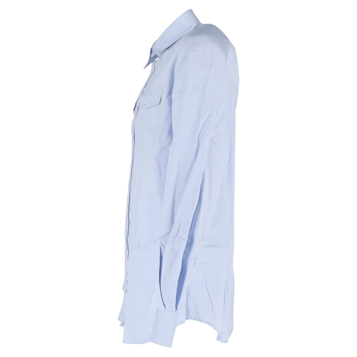Camisa de algodón color azul claro