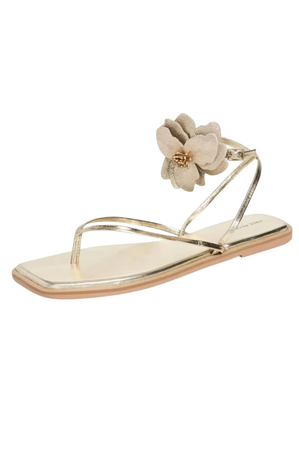 Sandalias de mujer color dorado