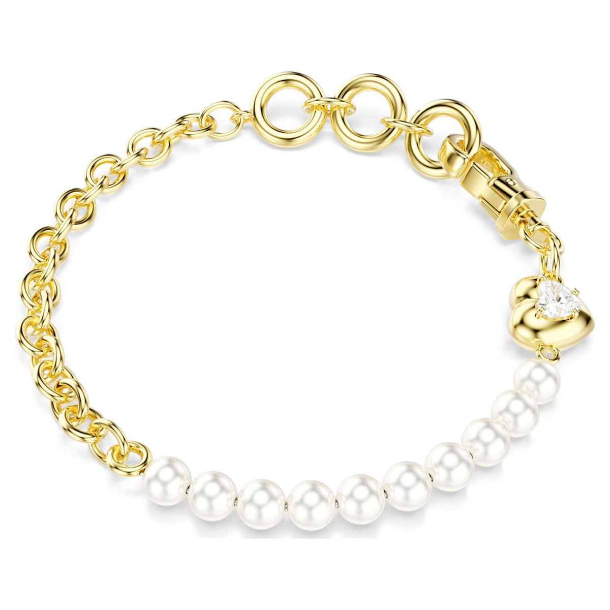 Pulsera color blanco y dorado