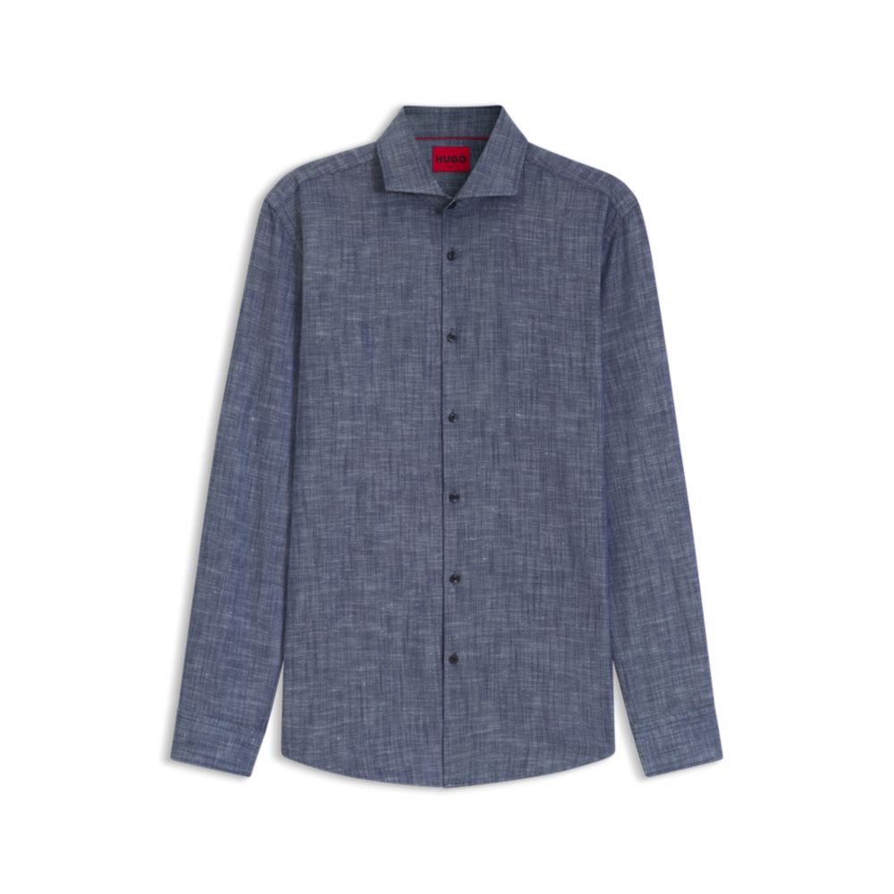 Camisa de algodón de corte ajustado