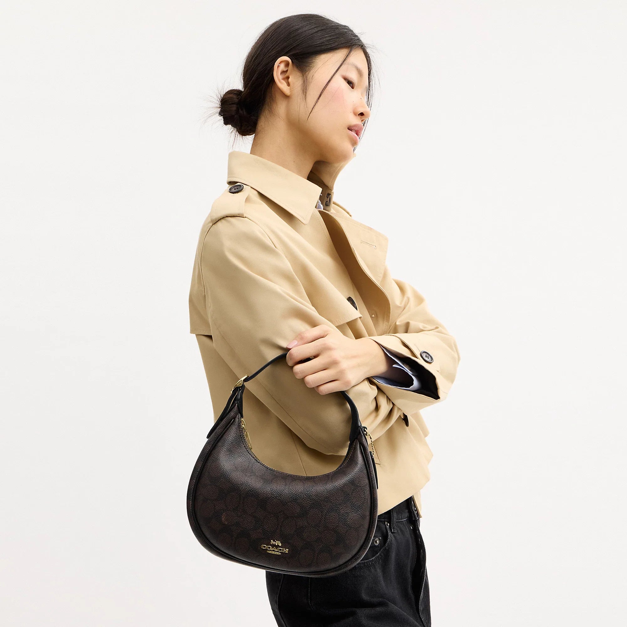 Bolso de hombro de lona